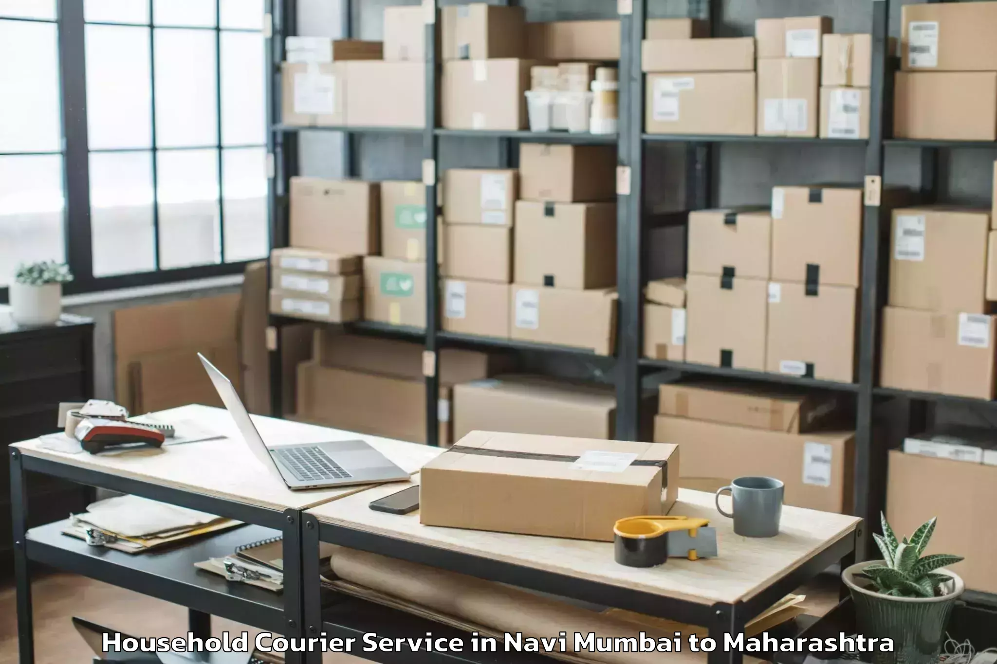 Reliable Navi Mumbai to Akkalkuwa Household Courier